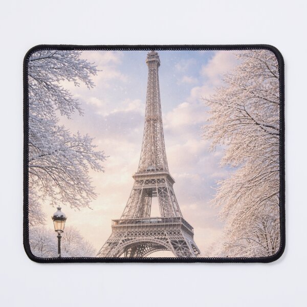 Item preview, Snowy winter under the Parisian tower designed and sold by JuViRo.