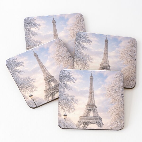 Item preview, Snowy winter under the Parisian tower designed and sold by JuViRo.