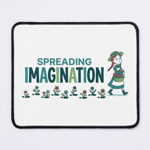 Item preview, Spreading Imagination Anne of Green Gables Bookworm Art designed and sold by Fenay Designs.