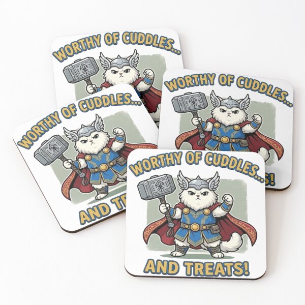 Item preview, Worthy of Cuddles - Funny Norse Mythology Thor Cat Pun designed and sold by Beto Santos.