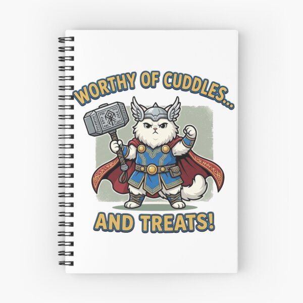 Item preview, Worthy of Cuddles - Funny Norse Mythology Thor Cat Pun designed and sold by Beto Santos.