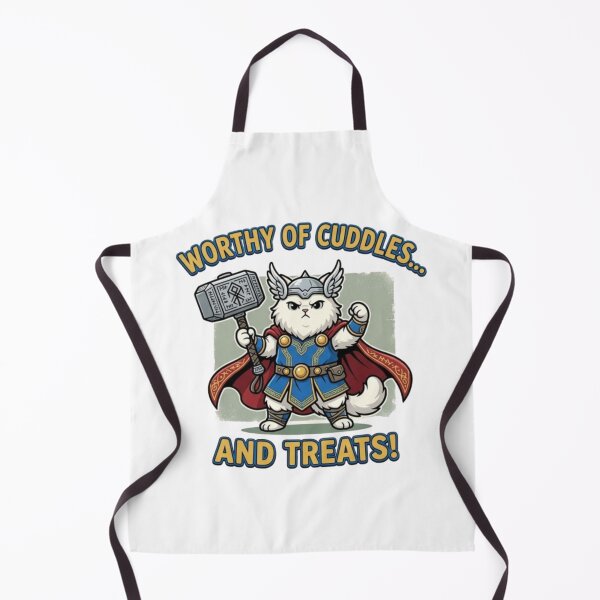 Item preview, Worthy of Cuddles - Funny Norse Mythology Thor Cat Pun designed and sold by Beto Santos.