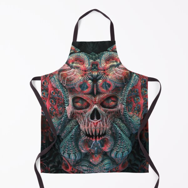 Item preview, Demonic Fractal Skull – Dark Gothic Psychedelic Horror Art designed and sold by yuvimaginaria.