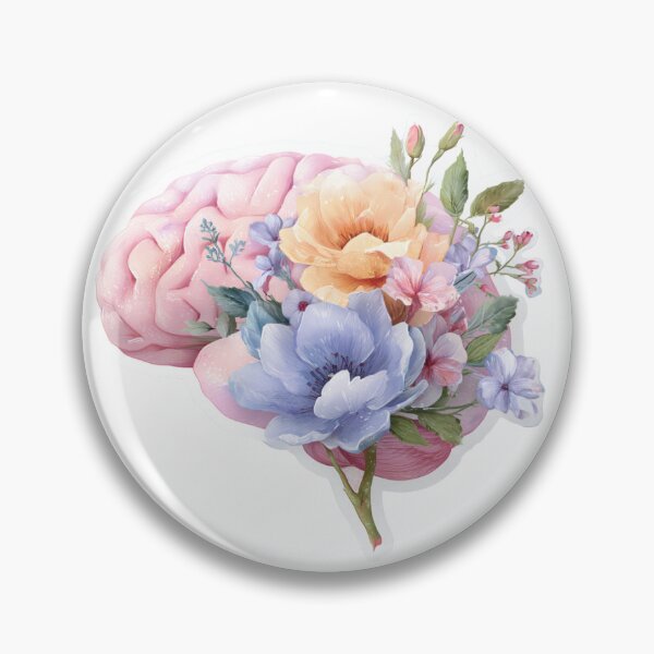 Item preview, Flower Brain – Peaceful Mind Surreal Floral Mind Art Sticker designed and sold by GabrielTheMaker.