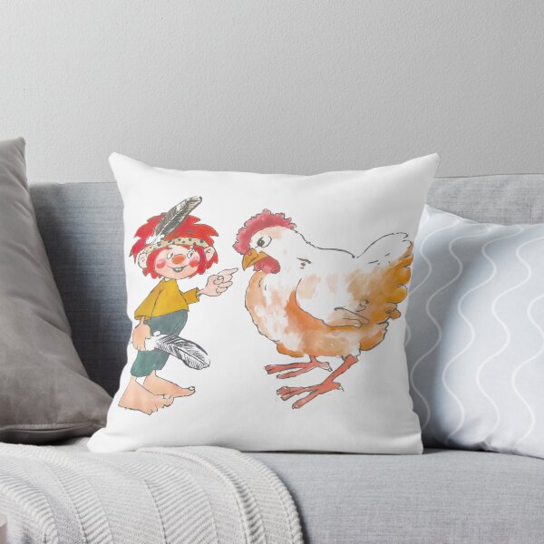Item preview, Pumuckl touching chicken mouth - 80s designed and sold by DieViolettHund.