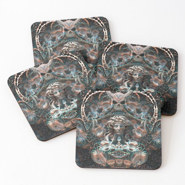 Item preview, Medusa Dark Mythology Art – Gothic Greek Goddess Fractal Illustration designed and sold by yuvimaginaria.