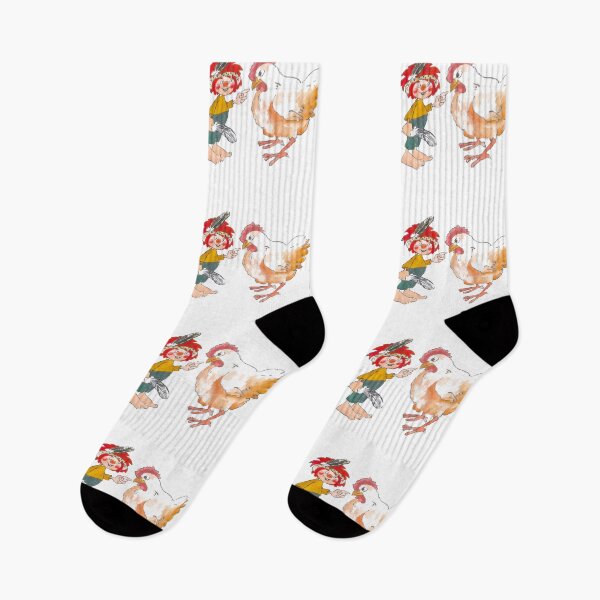 Item preview, Pumuckl touching chicken mouth - 80s designed and sold by DieViolettHund.