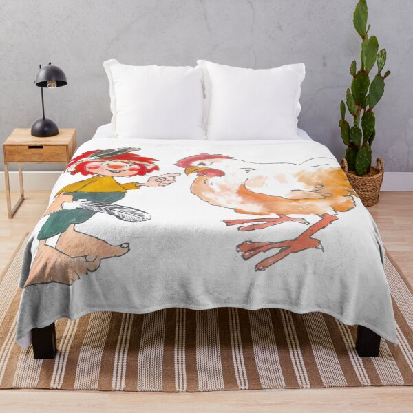 Item preview, Pumuckl touching chicken mouth - 80s designed and sold by DieViolettHund.