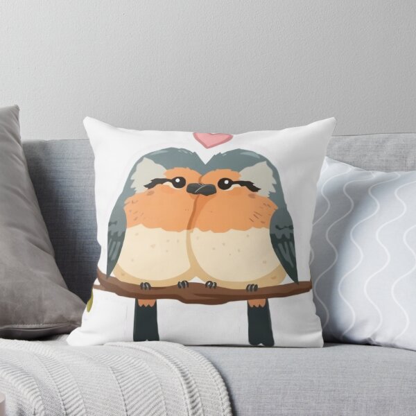 Item preview, Cute Love Birds Sitting Together Romantic Cartoon Sticker designed and sold by Bhumika StickerArtist .