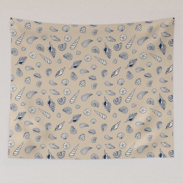 Item preview, Neautral Sand Minimal Coastal Beach Shell Pattern designed and sold by Patternandflow.