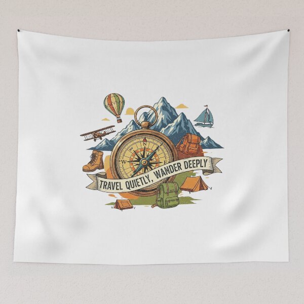 Item preview, Travel quietly, wander deeply. Adventure designed and sold by Low Social Battery Club.