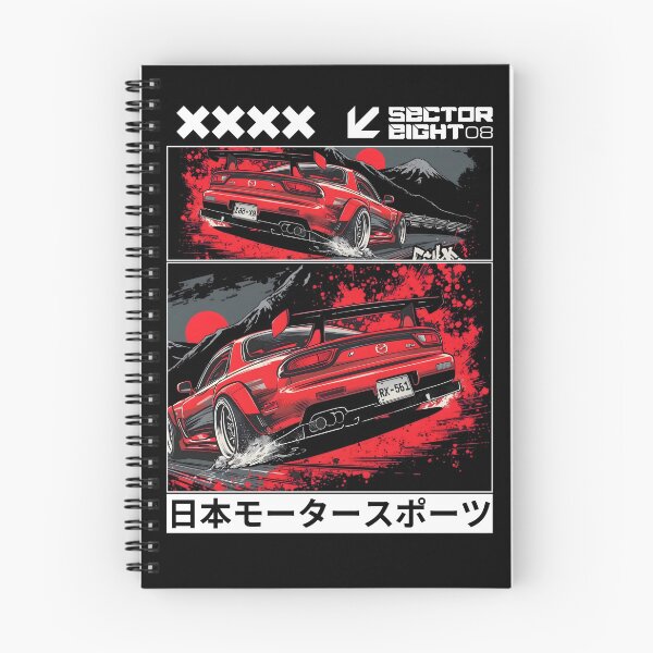 Item preview, RX‑7 Drift – Japanese Motorsports Touge Racing Art with Mount Fuji designed and sold by SECTOR EIGHT.