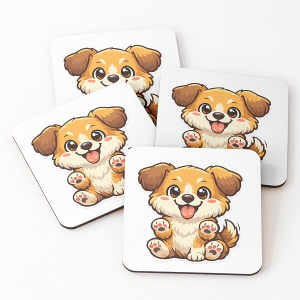 Item preview, Cute Happy Dog Cartoon – Adorable Puppy Sticker Design for Dog Lovers, Kawaii Pet Cartoon Art designed and sold by ArtWaveStudio8.