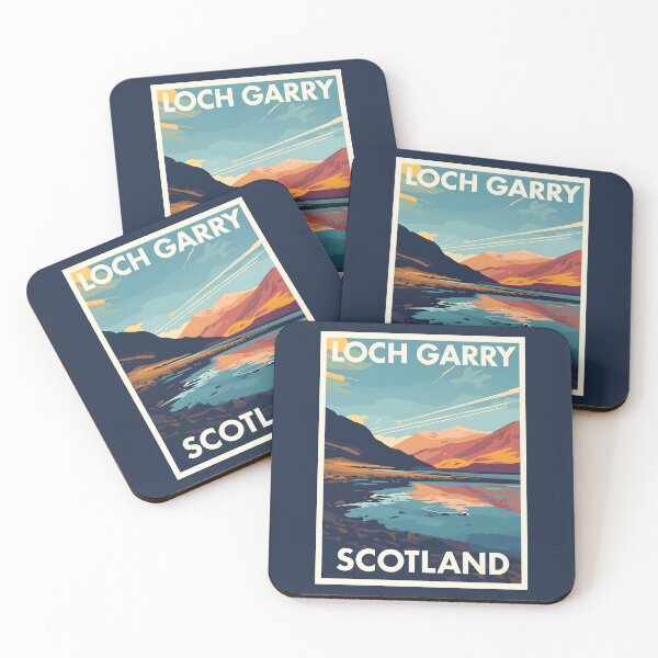 Item preview, A Pop Art Travel Print of Loch Garry - Scotland  designed and sold by StudioRedKoala.