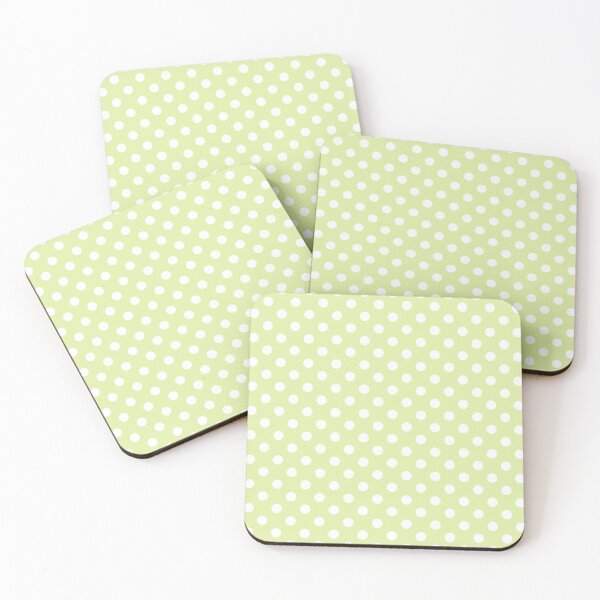 Item preview, Cute White Polka Dots on Pastel Green Background designed and sold by kindacute-shop.