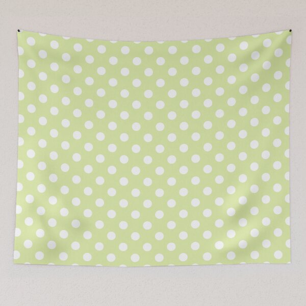 Item preview, Cute White Polka Dots on Pastel Green Background designed and sold by kindacute-shop.