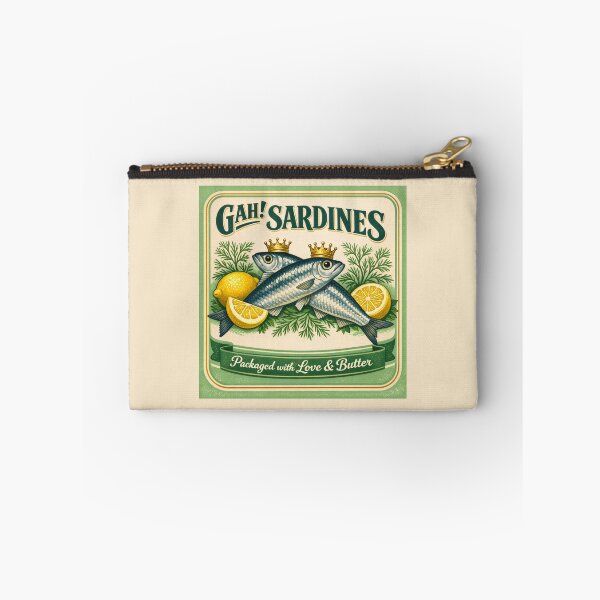 Item preview, Gah Sardines Vintage Foodie Illustration Retro Style designed and sold by SplashTastic.