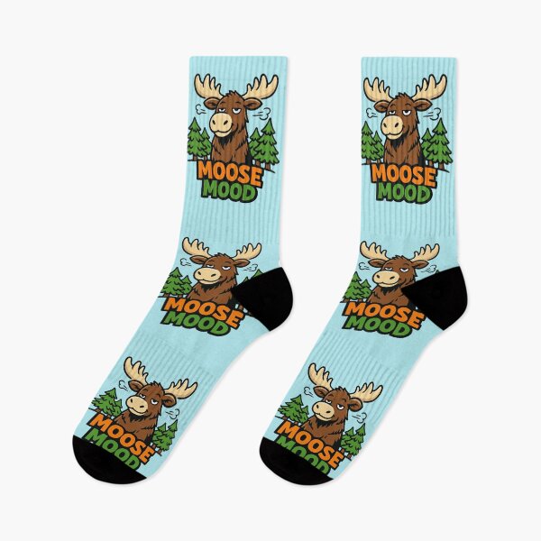 Item preview, Moose Mood Funny Cartoon designed and sold by SnappyPNG.