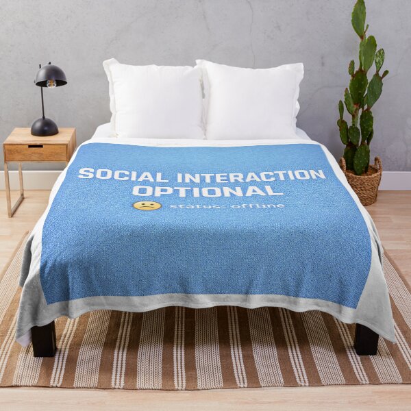 Item preview, Social Interaction: Optional – Retro Internet Introvert Statement designed and sold by Mad Factory Designs.