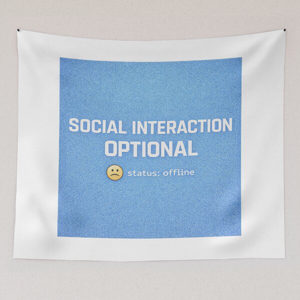 Item preview, Social Interaction: Optional – Retro Internet Introvert Statement designed and sold by Mad Factory Designs.