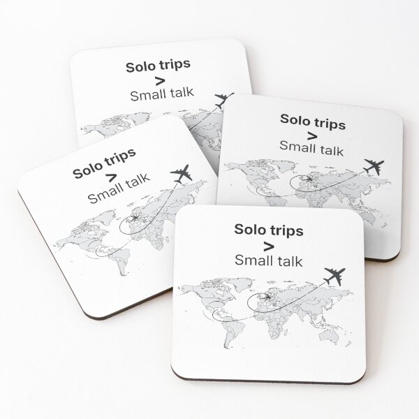 Item preview, Solo trips > small talk designed and sold by Low Social Battery Club.