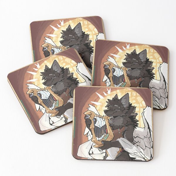 Item preview, The Divine Wolf Bard Playing the Harp designed and sold by KaMow.