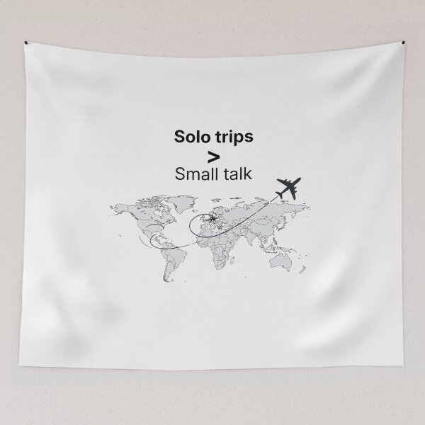 Item preview, Solo trips > small talk designed and sold by Low Social Battery Club.