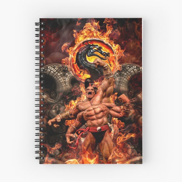 Item preview, Four-Armed Demon Warrior – Fiery Dragon Fantasy Fighter Art designed and sold by yuvimaginaria.