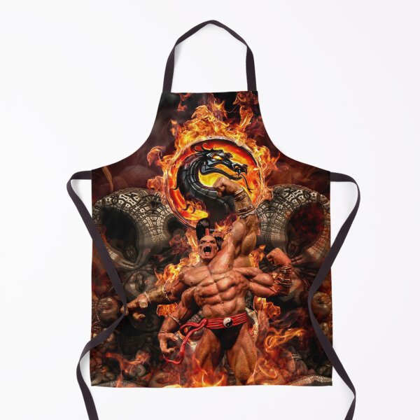 Item preview, Four-Armed Demon Warrior – Fiery Dragon Fantasy Fighter Art designed and sold by yuvimaginaria.