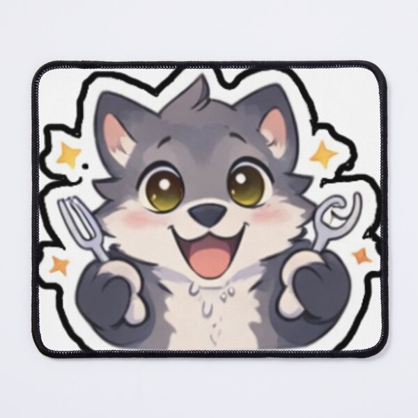 Item preview, Cute Hungry Wolf designed and sold by DireByMyWolf.