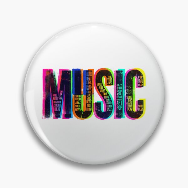 Item preview, Music Typography Letterpress Neon Glitch - EDM Rhythm Sound Wave Aesthetic designed and sold by H Jonas.