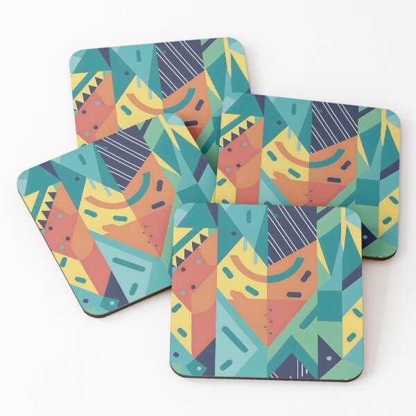 Item preview, Retro Memphis Geometric Abstract - Modern Bauhaus Pattern Art designed and sold by Paulocdias.