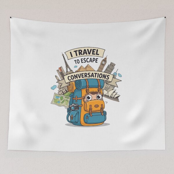 Item preview, I travel to escape conversations designed and sold by Low Social Battery Club.