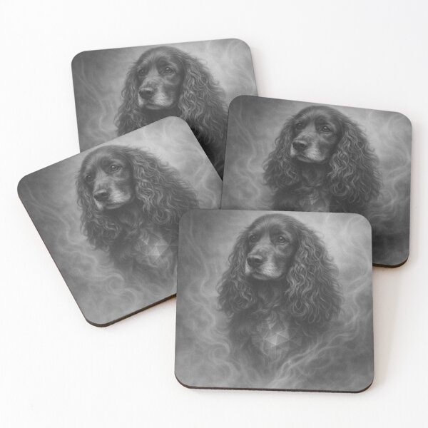 Item preview, Cocker Spaniel Graphite Portrait – Elegant Black and White Dog Art designed and sold by GeoWild Designs.