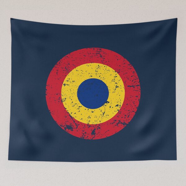 Item preview, Romania Roundel / Insignia - Worn / Eroded / Aged / Grunge (Large) designed and sold by STUDIO-72.