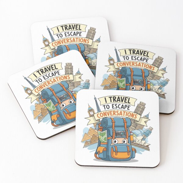 Item preview, I Travel to Escape Conversations designed and sold by Low Social Battery Club.