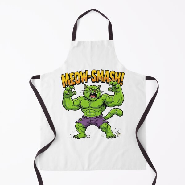 Item preview, Meow-Smash! - Funny Green Mutant Cat Hero Pun designed and sold by Beto Santos.