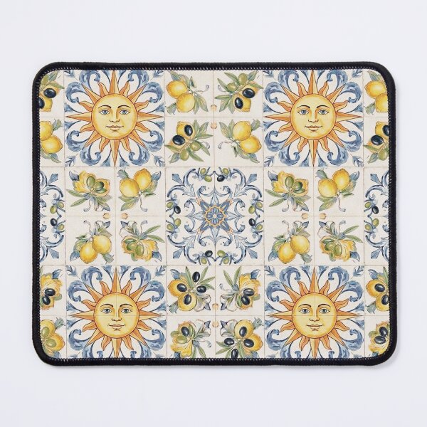 Item preview, Mediterranean Lemon Tile Italian Coastal Design designed and sold by NdesignTrend.
