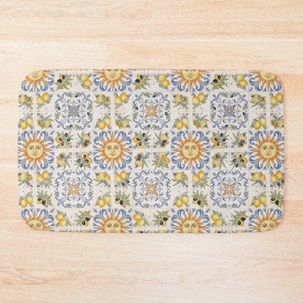 Item preview, Mediterranean Lemon Tile Italian Coastal Design designed and sold by NdesignTrend.