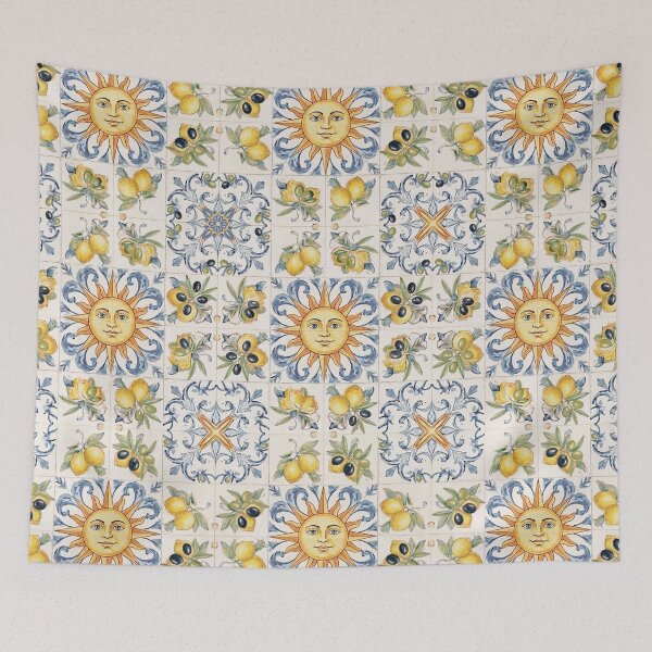 Item preview, Mediterranean Lemon Tile Italian Coastal Design designed and sold by NdesignTrend.