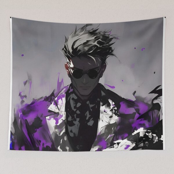 Item preview, Dark Void Sorcerer – Purple Energy Anime Aesthetic designed and sold by Dyan4.
