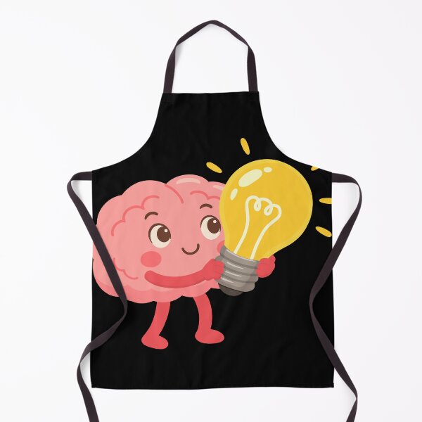 Item preview, Cute Kawaii Brain Holding Light Bulb Funny Smart Ideas Gift designed and sold by Unsololugar.