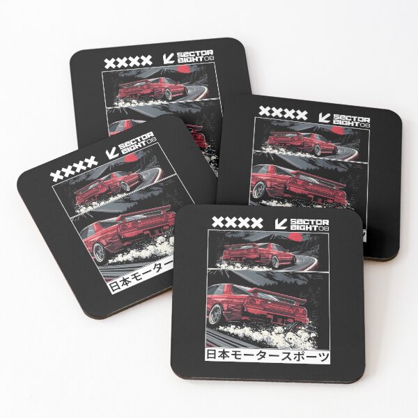 Item preview, Skyline GT-R R32 Drift – Japanese Motorsports Touge Racing Art with Mount Fuji designed and sold by SECTOR EIGHT.
