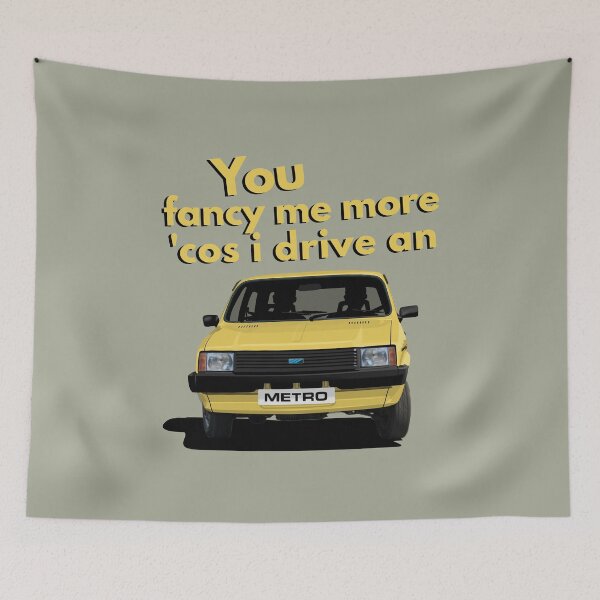 Item preview, You fancy me more 'cos I drive an Austin Metro in yellow designed and sold by knappidesign.