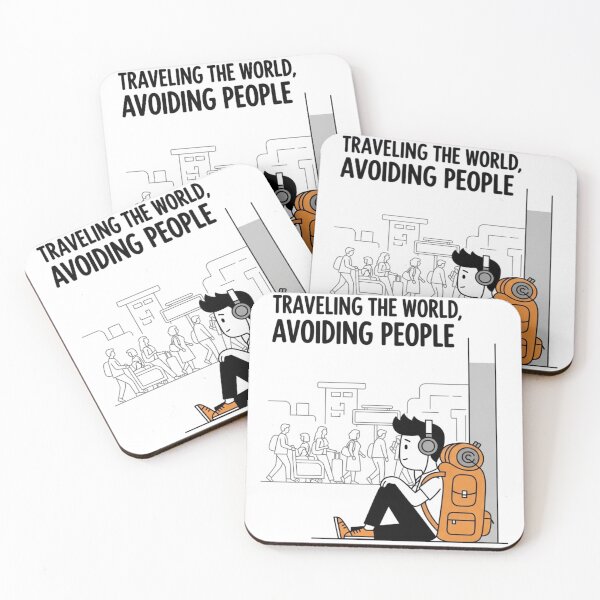 Item preview, Traveling The World, Avoiding People designed and sold by Low Social Battery Club.