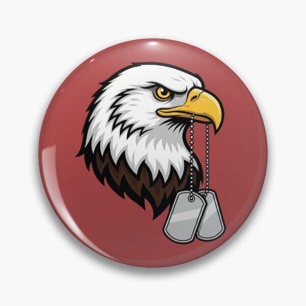Item preview, Soldier’s Guardian: American Eagle & Dog Tags Illustration designed and sold by InkWeaveShop.