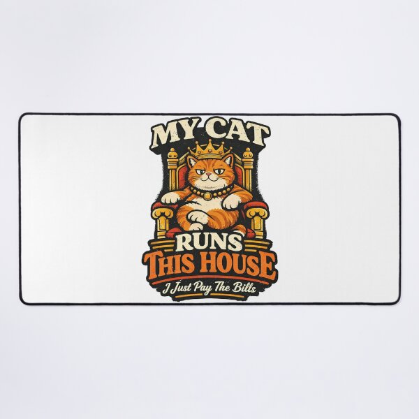 Item preview, My Cat Runs This House – Funny Cat Owner Humor Design designed and sold by rushaib.