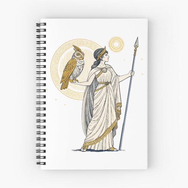 Item preview, Athena Greek Goddess of Wisdom Owl and Spear designed and sold by Kindly Dead.