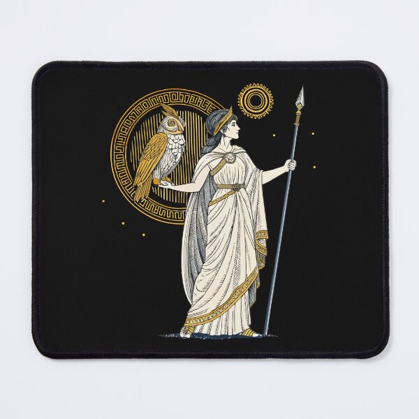 Item preview, Athena Greek Goddess of Wisdom Owl and Spear designed and sold by Kindly Dead.