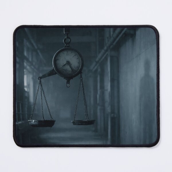 Item preview, Dark Industrial Clock Scale Shadow Thriller Poster designed and sold by Cine8.